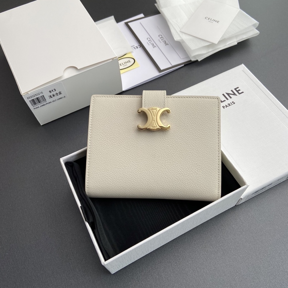 CELINE Victoire Compact Wallet in Soft Calfskin